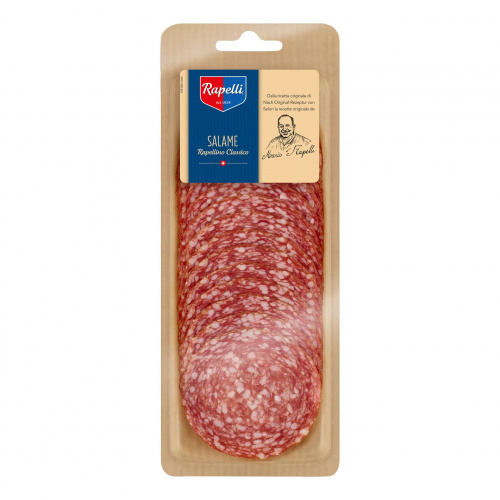 Колбаса Салями типо Милано "Рапеллино Классико" RAPELLI нарезка (0,080 кг)