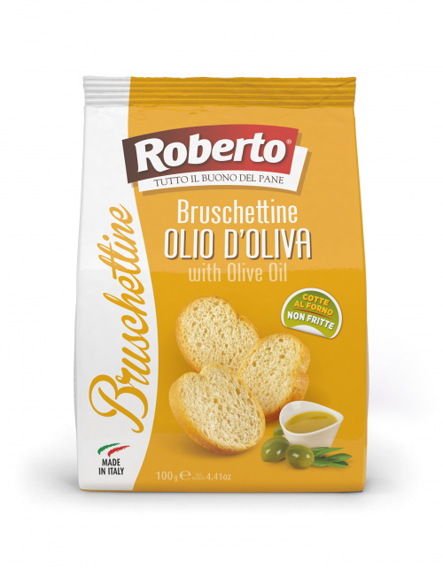 Хрустящие хлебцы Брускеттине с оливковым маслом, Roberto (0,100кг)