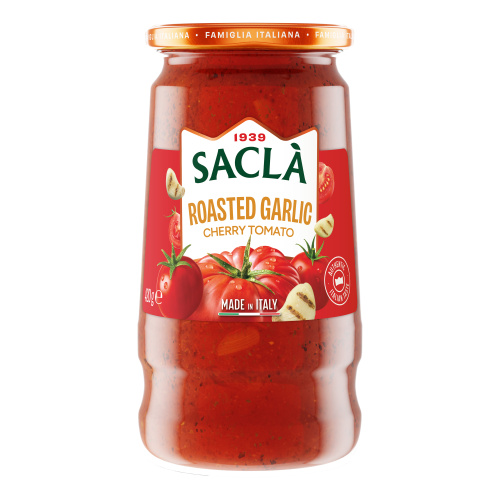 Соус томатный с чесноком "Sacla" ст.б (0,420 кг)