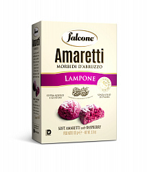 Печенье сахарное Амаретти мягкие итальянские со вкусом малины, Falcone (0,170кг)