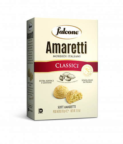 Печенье сдобное Амаретти мягкие и классические, Falcone (0,170кг)