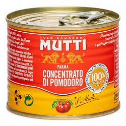 Томатная паста с массовой долей сухих веществ 22%, Mutti (0,210кг)