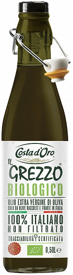 Масло оливковое  Extra Virgin нефильтрованное Il Grezzo "Bio", Costa d’Oro (0,5л)