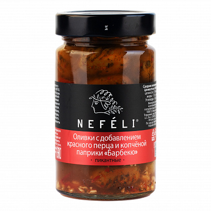 Оливки на гриле Барбекю, NEFELI (0,290кг)