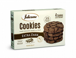 Печенье сахарное Cookies с темным шоколадом, Falcone (0,200кг)