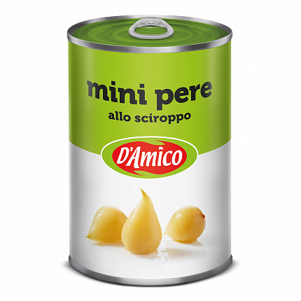 Груши мини в сиропе, D'Amico (0,420кг)