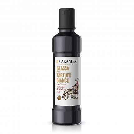 Соус Carandini "Glassa" с ароматом белого трюфеля, с добавлением бальзамического уксуса Модены (0,250л)