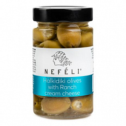 Оливки Халкидики со сливочным сыром и соусом Ранч, NEFELI (0,290кг)