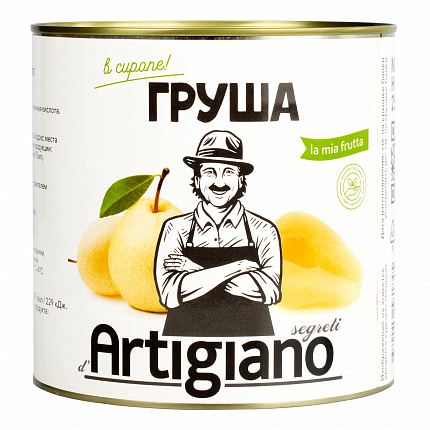 	 Груши в сиропе половинками, ARTIGIANO (2,5 кг)