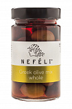 Ассорти греческих оливок c косточкой, NEFELI (0,300кг)