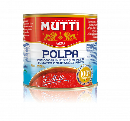 Мелконарезанные томаты, Mutti (2,5кг)