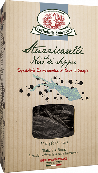 Паста яичная с чернилами каракатиц Стуццикарелли, Rustichella d'Abruzzo (0,250кг)