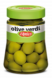 Оливки зеленые с косточкой, D`Amico (0,300кг)