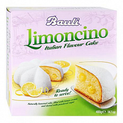 Кекс с кремовой начинкой Limoncino Torta Limoncino Italian cake "Bauli" (0,400кг)